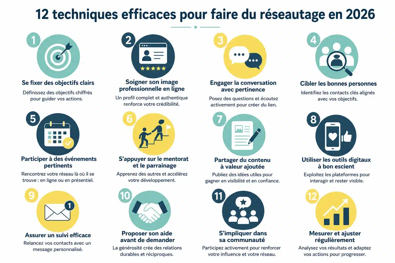 12 techniques de réseautage efficaces pour développer votre réseau professionnel , 12 techniques efficaces pour faire du réseautage en 2026