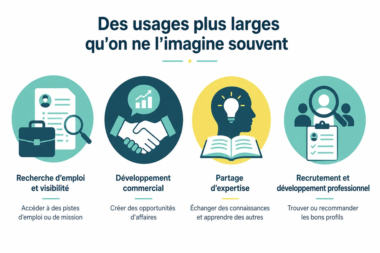 Réseautage professionnel: comment développer votre réseau d'affaires? , Des usages plus larges qu'on ne l'imagine souvent