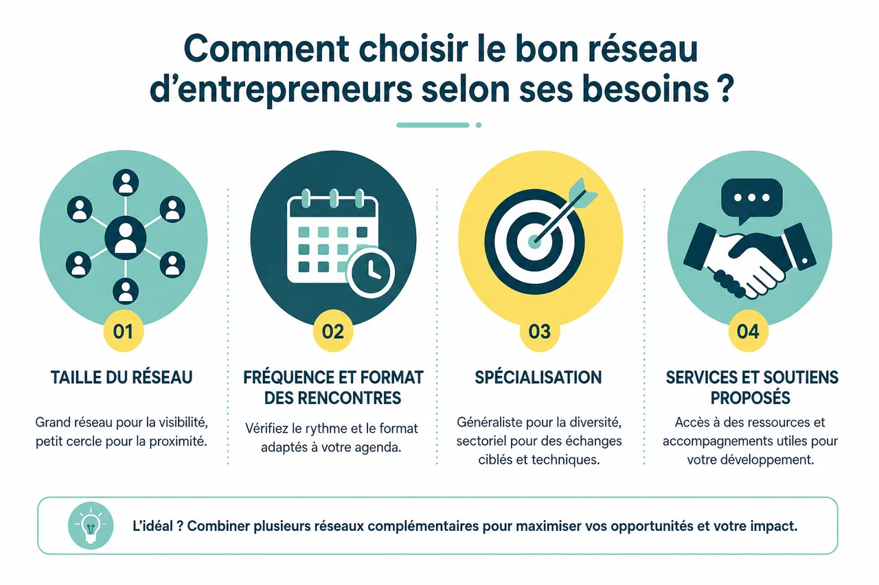 Comment choisir le bon réseau d'entrepreneurs à Bordeaux? , Comment choisir le bon réseau d'entrepreneurs selon ses besoins?