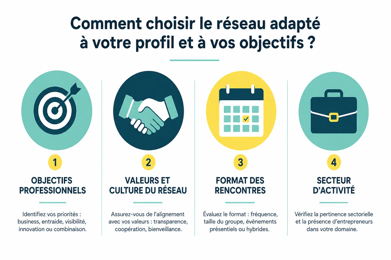 Comment choisir le bon réseau d'entrepreneurs à Nantes? , Comment choisir le réseau adapté à votre profil et à vos objectifs?