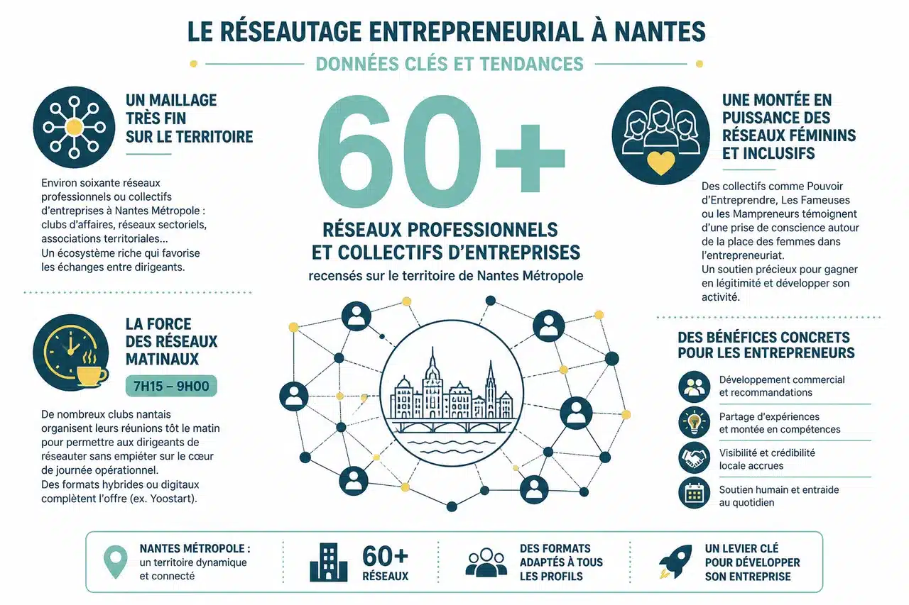 Comment choisir le bon réseau d'entrepreneurs à Nantes? , Données clés et tendances du réseautage entrepreneurial à Nantes
